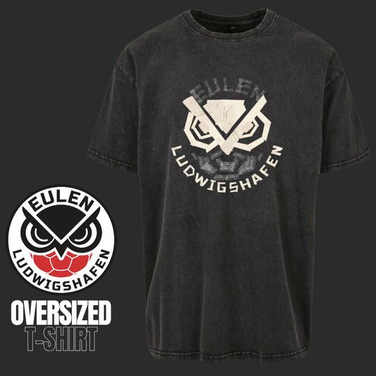 Eulen Ludwigshafen 🦉Eule Tape Style 🤾♂️ Oversized T-Shirt mit Logo