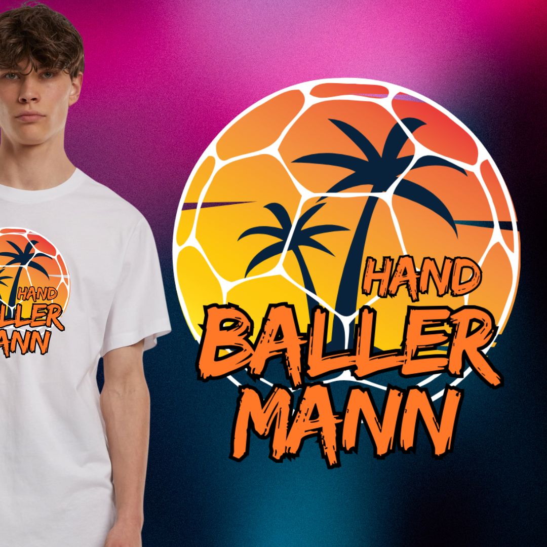 HANDBALLLIEBE 🍻 HandBALLERMANN 🎉 Fun Shirt (2 Farben)