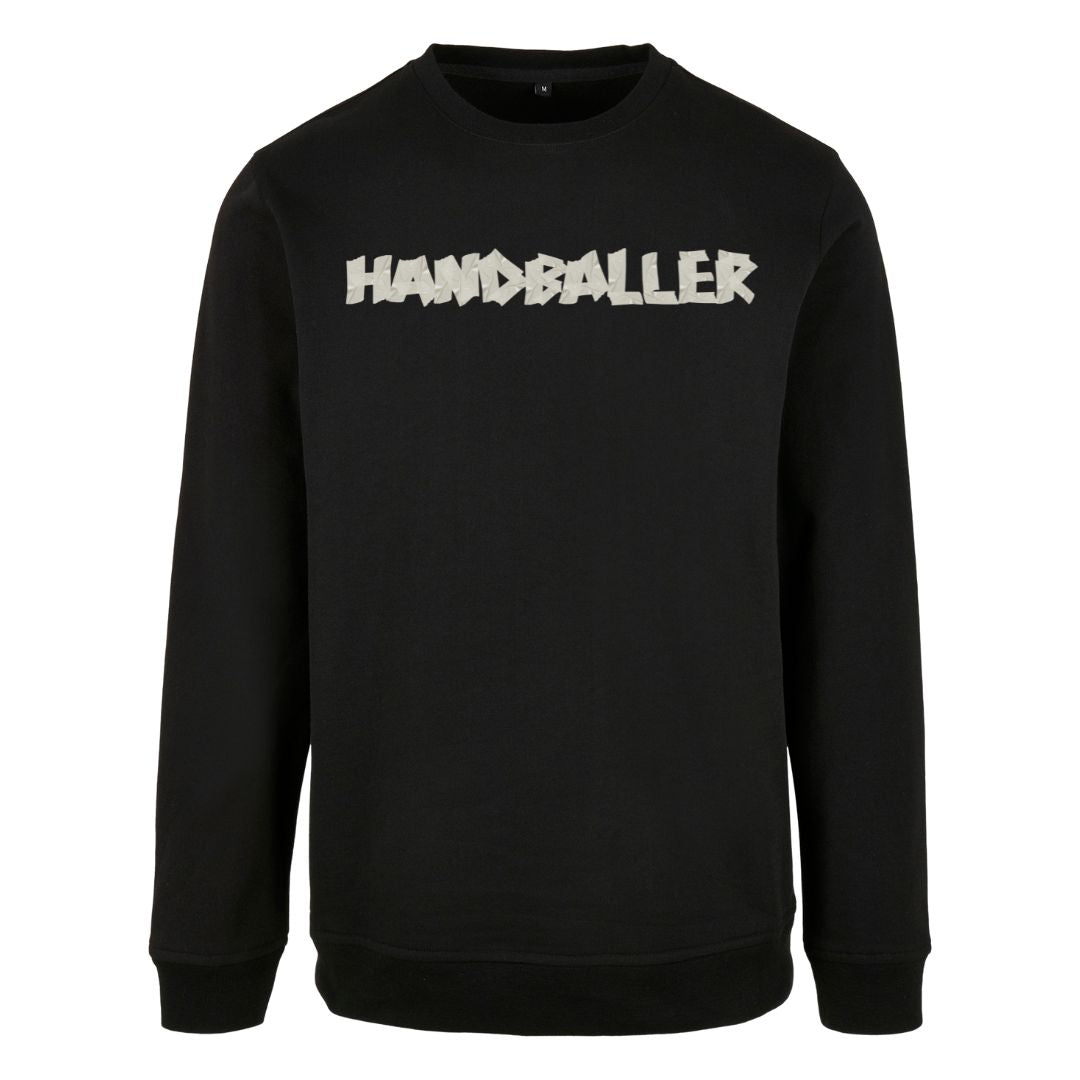 HANDBALLLIEBE 🤾♂️ Handballer Tape Style ❌ Crewneck schwarz front