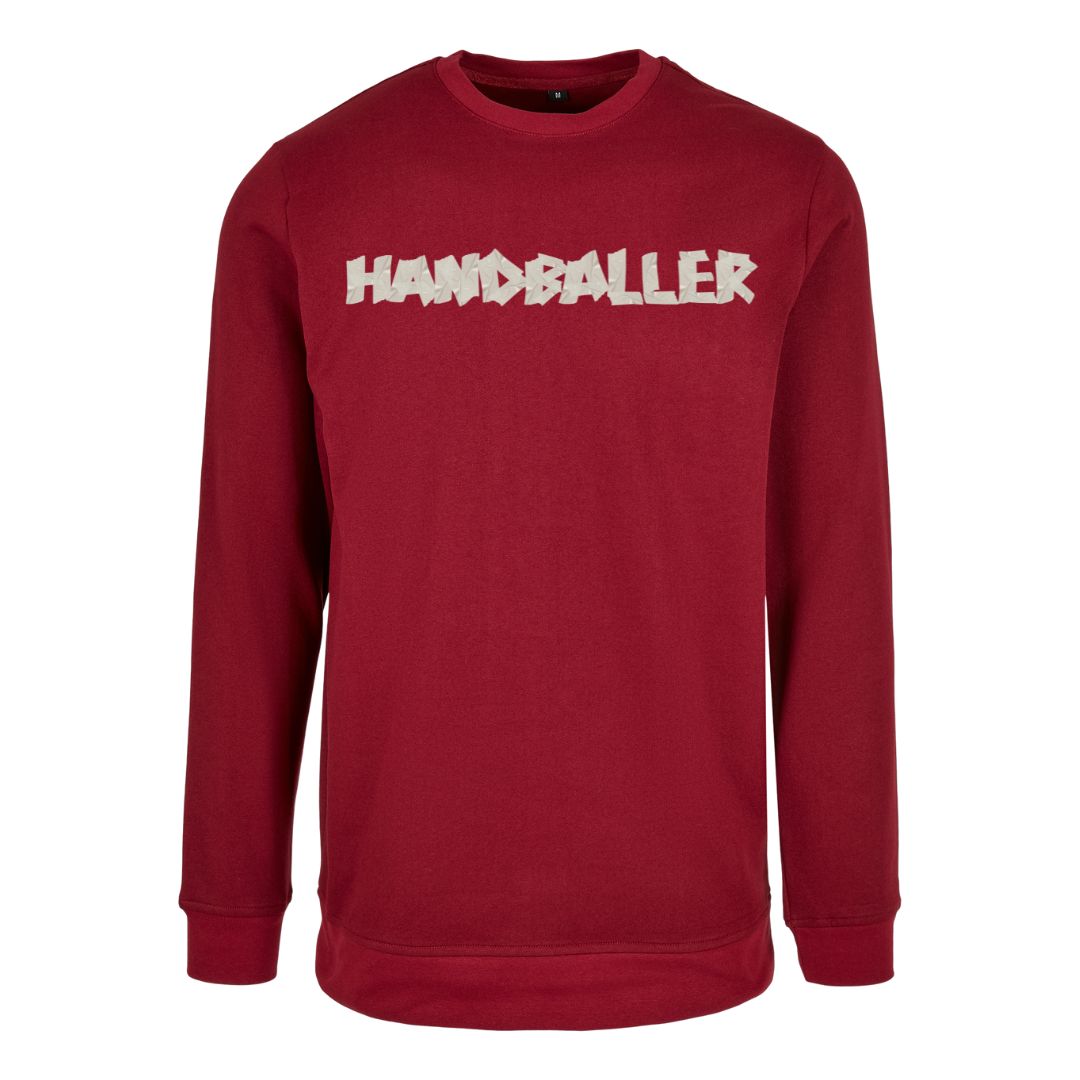 HANDBALLLIEBE 🤾♂️ Handballer Tape Style ❌ Crewneck burgundy front