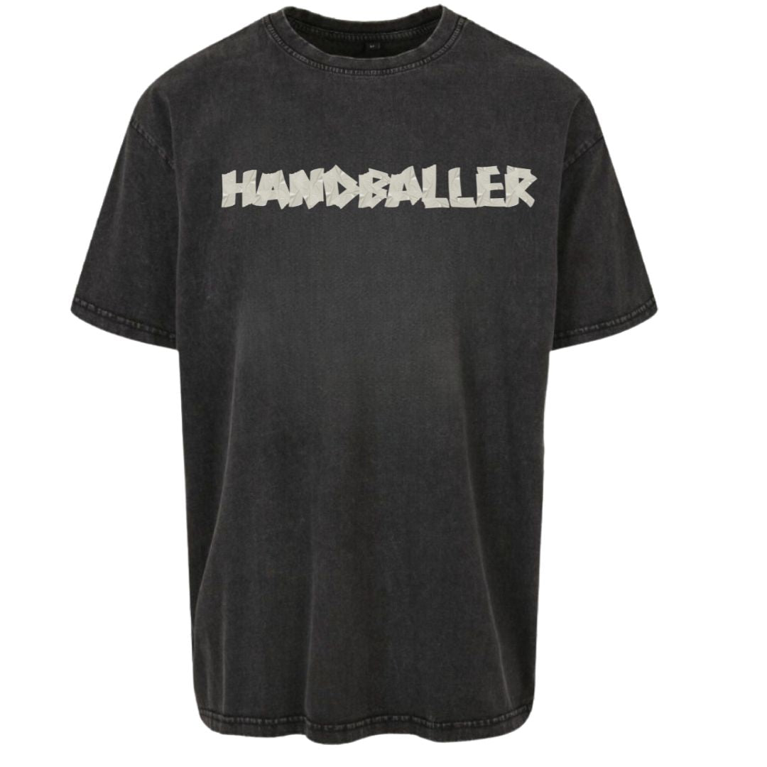 HANDBALLLIEBE 🤾♂️ Handballer Tape Style 🤾♀️ Oversized T-Shirt schwarz front