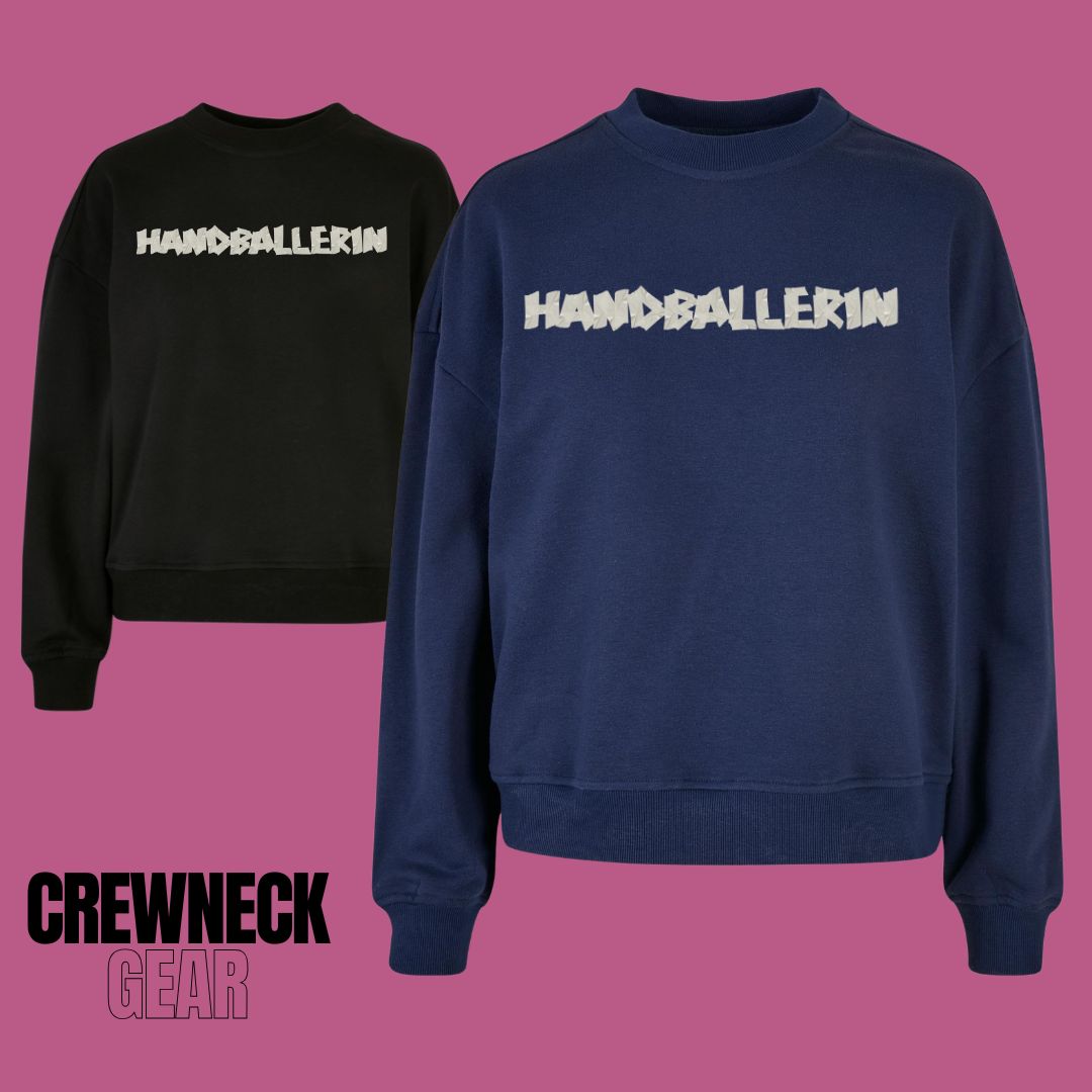 HANDBALLLIEBE ❤️ Handballerin Tape Style 🤾♀️ Ladies Crewneck 2 Farben