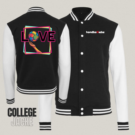 HANDBALLLIEBE ❤️ One Love 🤾♀️  College Jacke beide Seiten