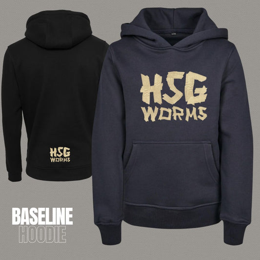 HSG Worms 🐉 Drachen Tape Style 🤾♂️ Baseline Hoodie (Unisex + Kids) beide Seiten