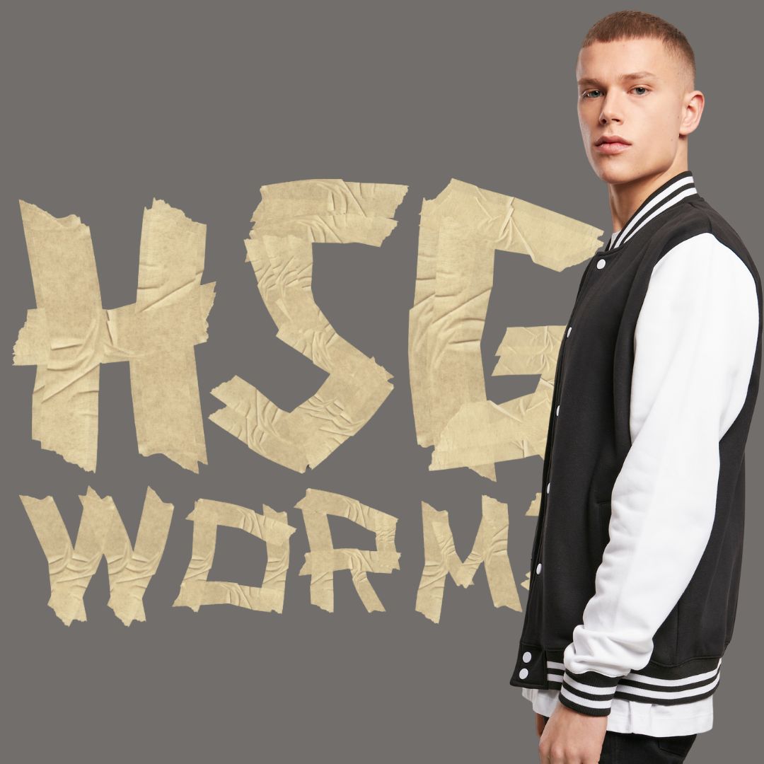 HSG Worms 🐉 Drachen Tape Style 🤾♂️ College Jacke mit Model