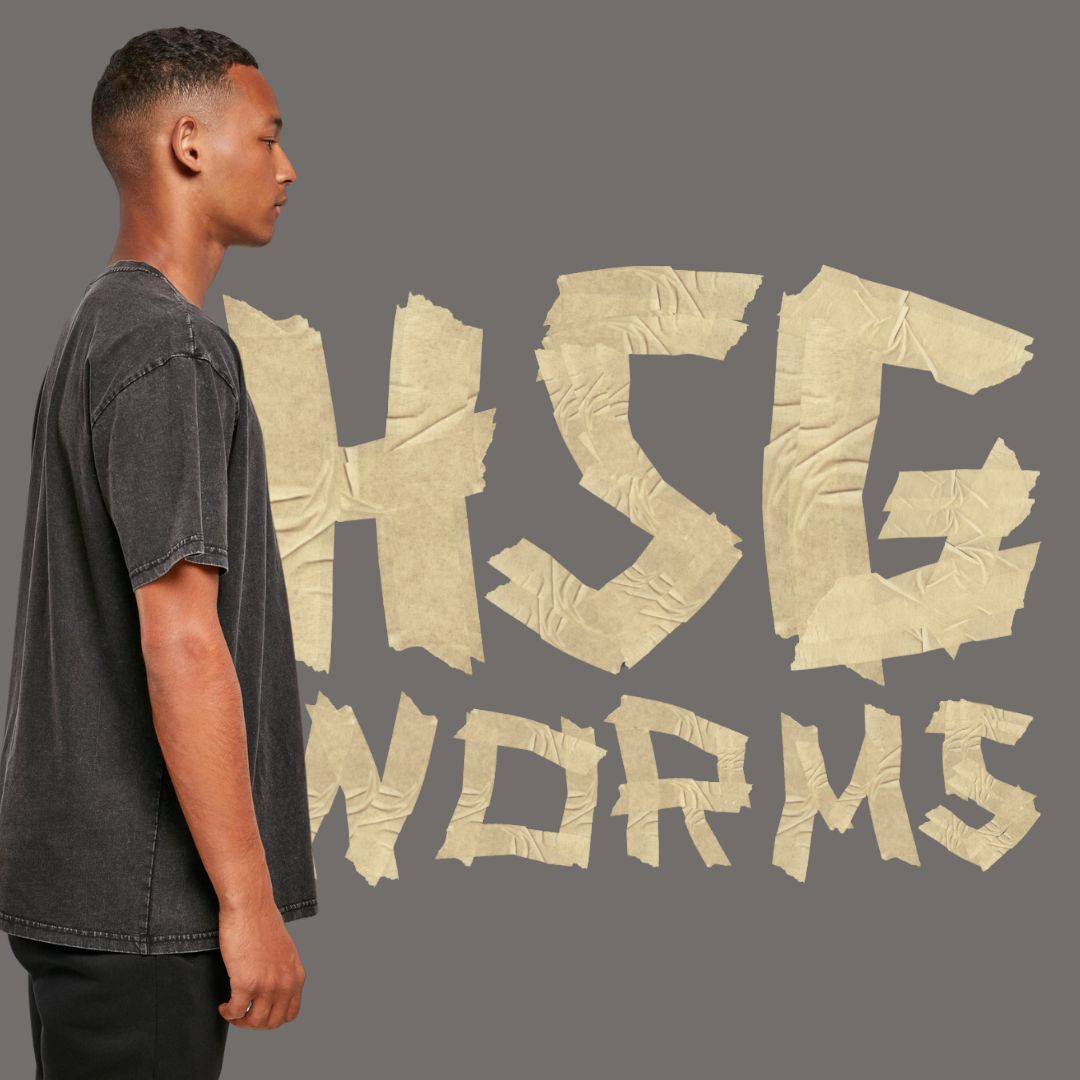 HSG Worms 🐉  Drachen Tape Style 🤾♂️ Oversized T-Shirt mit Model
