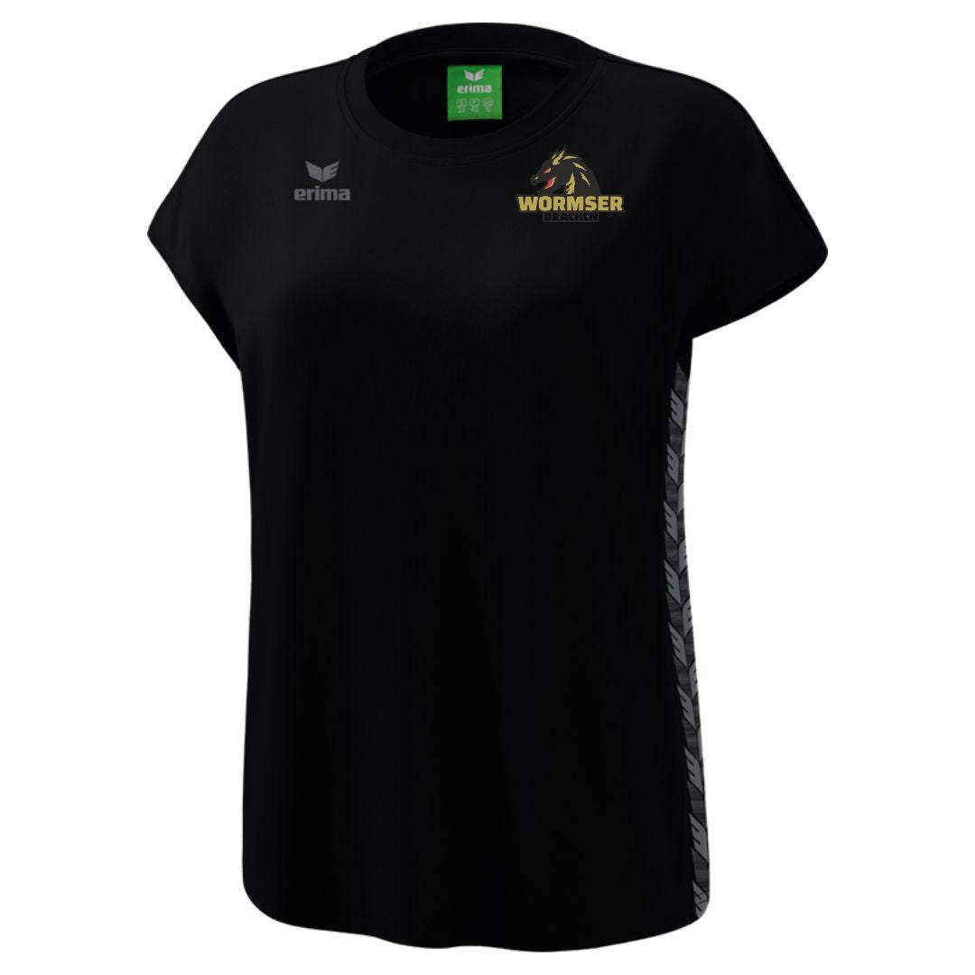 HSG Worms 🐉 ERIMA Frauen Essential Team T-Shirt black front