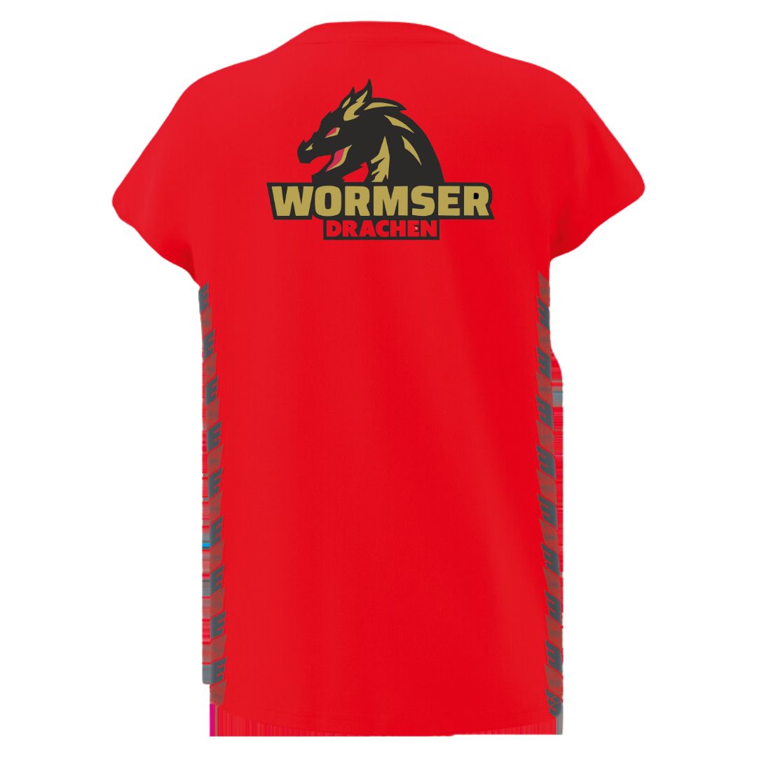 HSG Worms 🐉  ERIMA Frauen Essential Team T-Shirt rot back