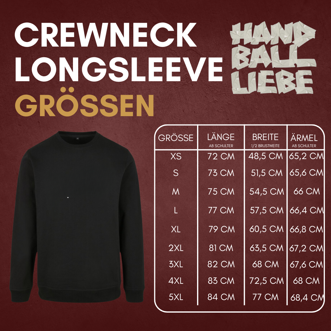 Crewneck Handballliebe Größentabelle