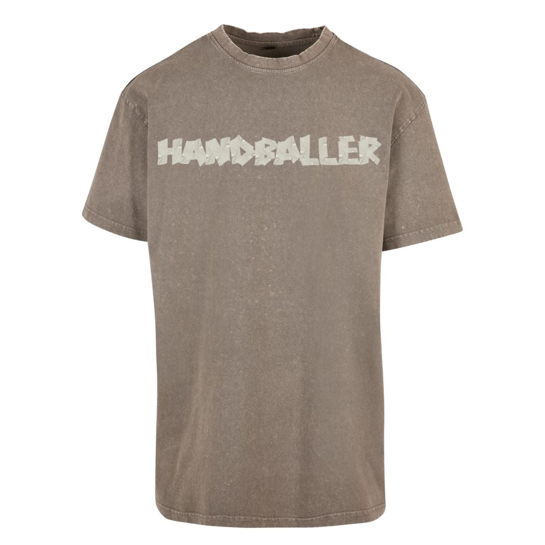 HANDBALLLIEBE 🤾‍♂️ Handballer Tape Style 🤾‍♀️ Oversized T-Shirt darkaki front