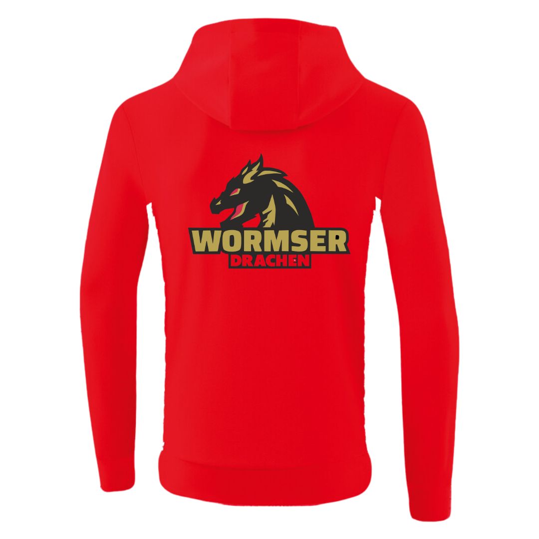 HSG Worms 🐉  ERIMA Essential Team Kapuzensweat mit rot back