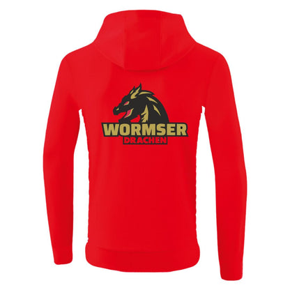 HSG Worms 🐉  ERIMA Essential Team Kapuzensweat mit rot back