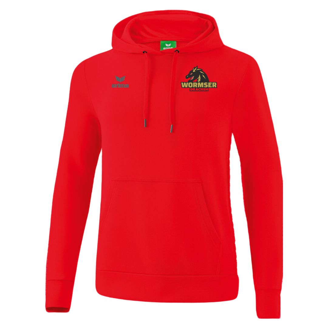HSG Worms 🐉  ERIMA Essential Team Kapuzensweat mit rot front