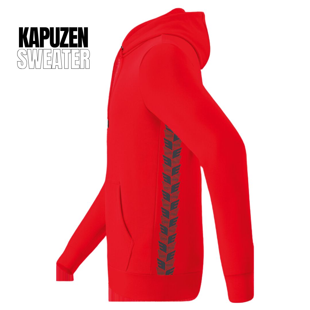HSG Worms 🐉  ERIMA Essential Team Kapuzensweat mit rot seite
