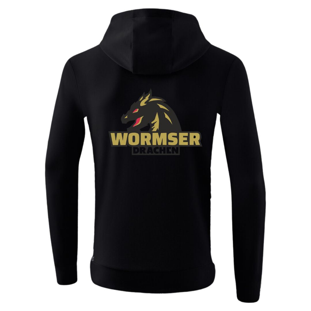 HSG Worms 🐉  ERIMA Essential Team Kapuzensweat mit schwarz back