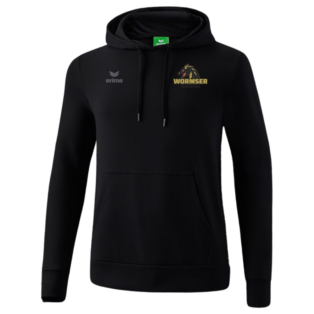 HSG Worms 🐉  ERIMA Essential Team Kapuzensweat mit schwarz front