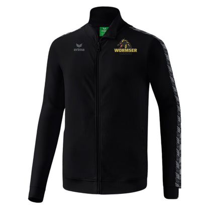 HSG Worms 🐉  ERIMA Essential Team Tracktop Jacke schwarz front