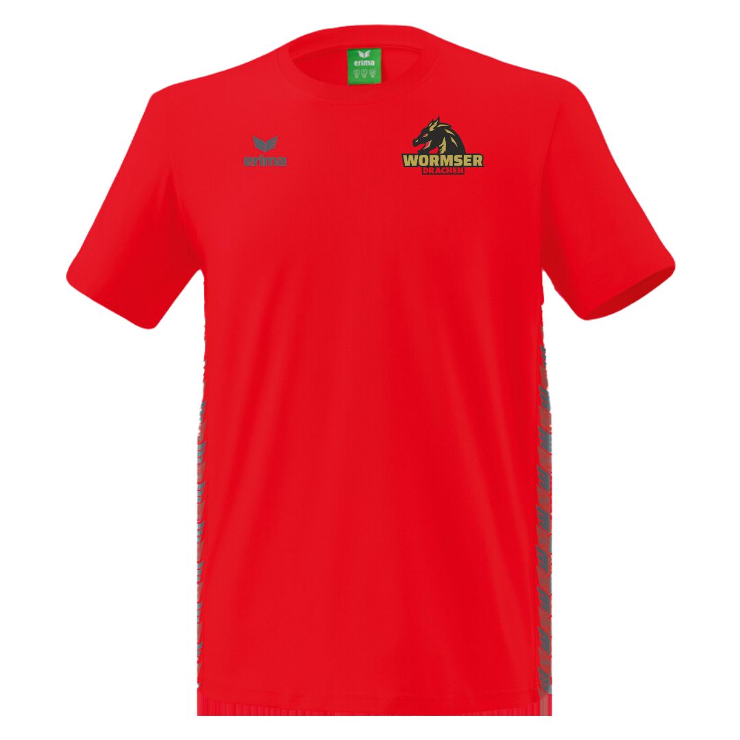 HSG Worms 🐉  ERIMA Kids Essential Team T-Shirt rot front