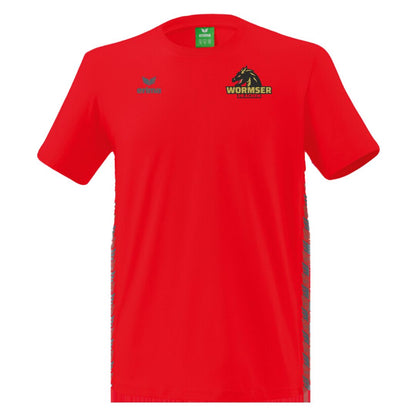 HSG Worms 🐉  ERIMA Kids Essential Team T-Shirt rot front