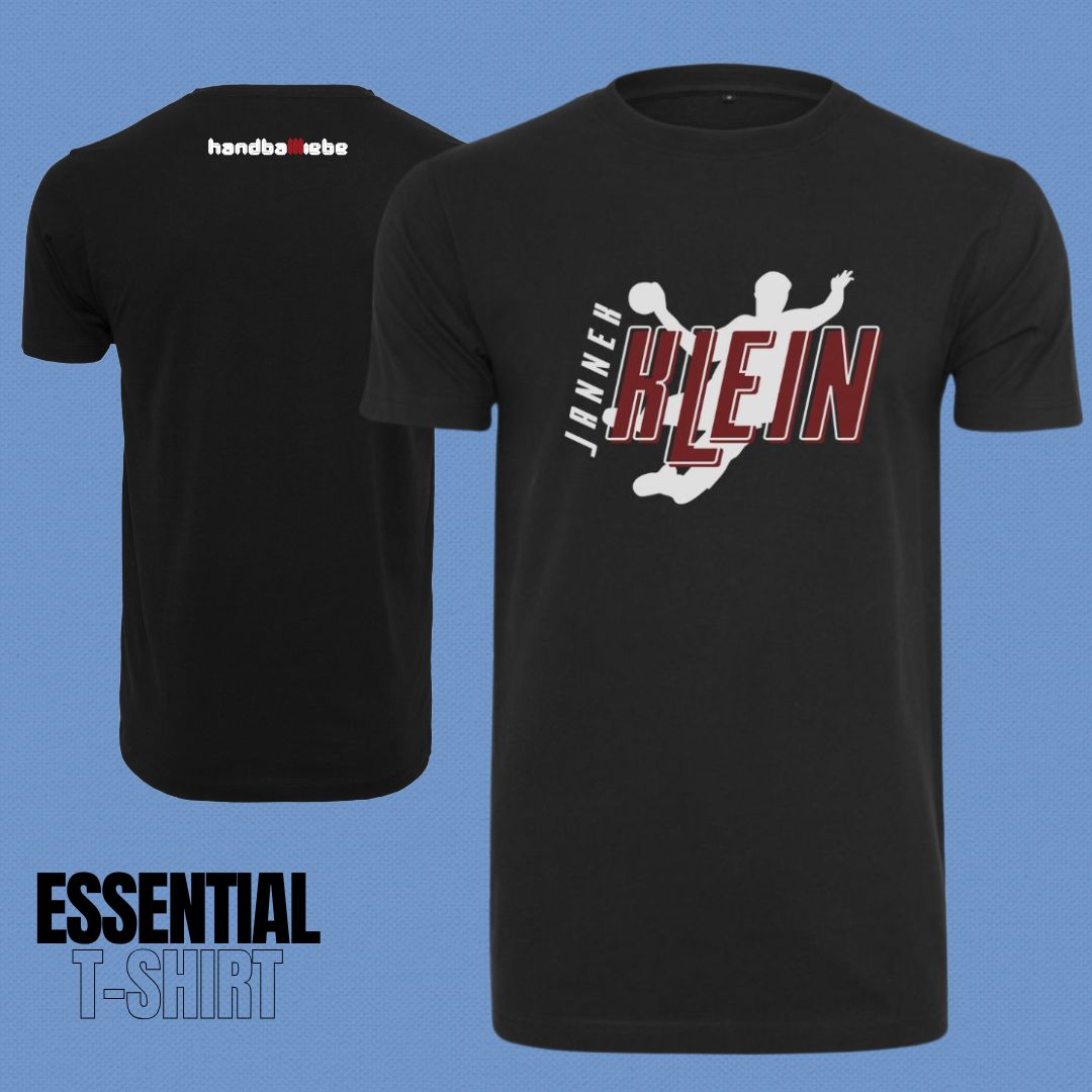 Jannek Klein 🤾‍♂️ Logo Signature 🤾‍♀️ Essential T-Shirt (Unisex + Kids) beide Seiten