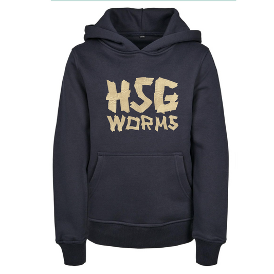 Kids & Unisex HSG Worms Tape Style "HSG" Hoody (Front-Print)